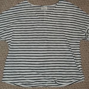 Black and white striped top